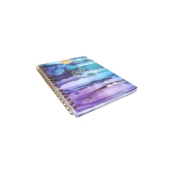Cuaderno Argollado Tapa Dura Mediano 80 Hojas Cuadriculado Kiut Platino Take Your Time