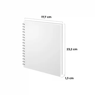Cuaderno argollado tapa dura mediano 80 hojas cuadriculado Kiut soul