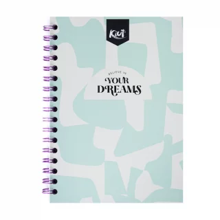 Cuaderno argollado tapa dura mediano 80 hojas cuadriculado Kiut your dreams