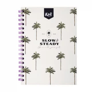 Cuaderno argollado tapa dura mediano 80 hojas línea corriente Kiut slow