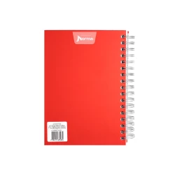Cuaderno Argollado Tapa Dura Mediano Multimateria 7M Cuadriculado Academico Rojo