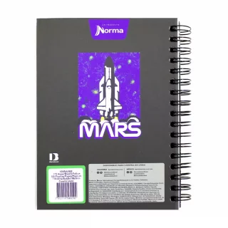Cuaderno Argollado Tapa Dura Mediano Multimateria 7M Cuadriculado X-Presarte Mars