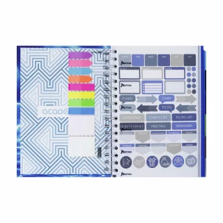Cuaderno Argollado tapa dura mediano Multimaterias 7M Cuadriculado Academico - Khaki