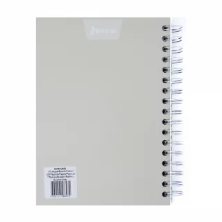 Cuaderno Argollado tapa dura mediano Multimaterias 7M Cuadriculado Academico - Khaki