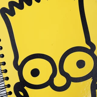 Cuaderno Argollado tapa dura mediano Multimaterias 7M Cuadriculado Los Simpsons - Bart