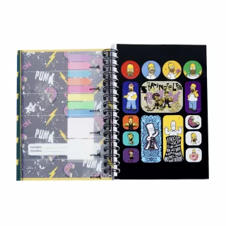 Cuaderno Argollado tapa dura mediano Multimaterias 7M Cuadriculado Los Simpsons - Eating