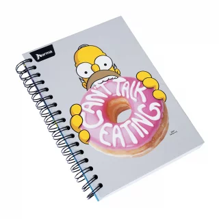 Cuaderno Argollado tapa dura mediano Multimaterias 7M Cuadriculado Los Simpsons - Eating