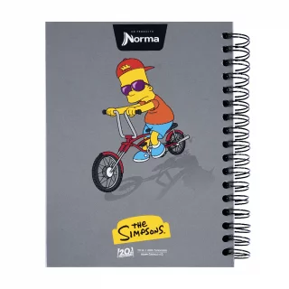 Cuaderno Argollado tapa dura mediano Multimaterias 7M Cuadriculado Los Simpsons - Eating