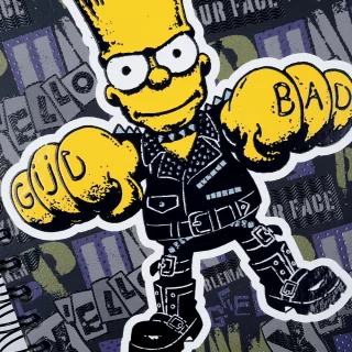 Cuaderno Argollado tapa dura mediano Multimaterias 7M Cuadriculado Los Simpsons - Gud-Bad