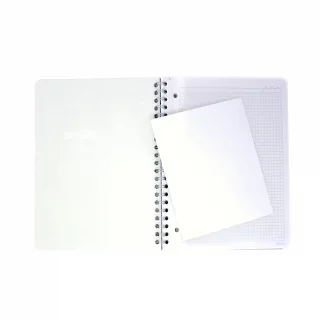 Cuaderno Argollado Tapa Flexible Grande 80 Hojas Cuadriculado Jean Book Rayos