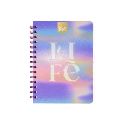 Cuaderno Argollado Tapa Flexible Pequeño 80 Hojas Cuadriculado Kiut Life