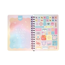Cuaderno Argollado Tapa Flexible Pequeño 80 Hojas Cuadriculado Kiut Shine Dream Smile