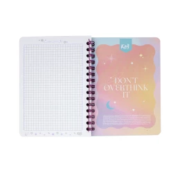 Cuaderno Argollado Tapa Flexible Pequeño 80 Hojas Cuadriculado Kiut Shine Dream Smile