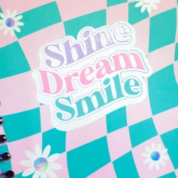 Cuaderno Argollado Tapa Flexible Pequeño 80 Hojas Cuadriculado Kiut Shine Dream Smile