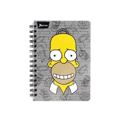 Cuaderno Argollado Tapa Flexible Pequeño 80 Hojas Cuadriculado The Simpsons Homero