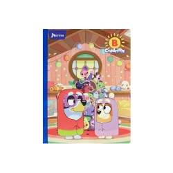 Cuaderno Cosido  100 Hojas Cuadriculado 10 Mm Bluey Cuadritos B Invierno
