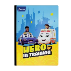 Cuaderno Cosido  100 Hojas Cuadriculado Equipo de rescate Hero In Training