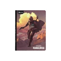 Cuaderno Cosido  100 Hojas Cuadriculado Mandalorian Mando Nube