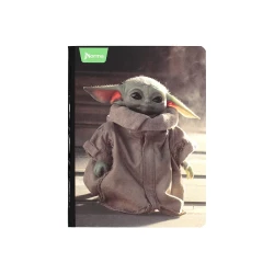 Cuaderno Cosido  100 Hojas Cuadriculado Mandalorian Yoda Tarde