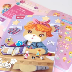 Cuaderno Cosido  100 Hojas Cuadriculado Peluches Lego