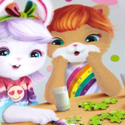 Cuaderno Cosido  100 Hojas Cuadriculado Peluches Rompecabezas