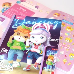 Cuaderno Cosido  100 Hojas Linea Corriente Peluches Dancing