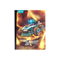Cuaderno Cosido  100 Hojas Linea Corriente Street Racer Monster Azul