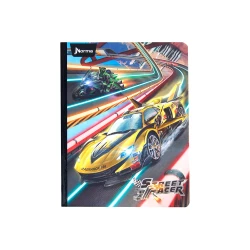 Cuaderno Cosido  100 Hojas Linea Corriente Street Racer Pista Amarillo