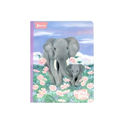 Cuaderno Cosido  50 Hojas Cuadriculado Animal Book Elefante