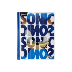 Cuaderno Cosido  50 Hojas Cuadriculado Sonic Texto Sonic