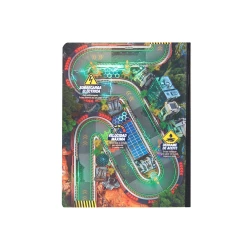 Cuaderno Cosido  50 Hojas Cuadriculado Street Racer Pista Morado