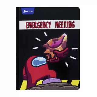 Cuaderno Cosido 100 Hojas Cuadriculado Among Us - Emergency Meeting