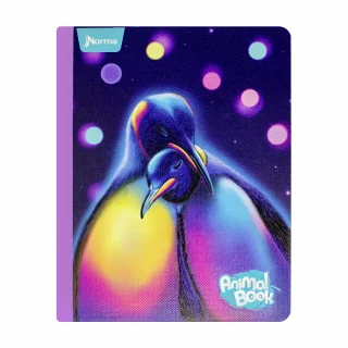 Cuaderno Cosido 100 Hojas Cuadriculado Animal Book Pingüinos