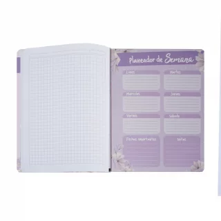 Cuaderno cosido 100 hojas cuadriculado Antonia - chicle