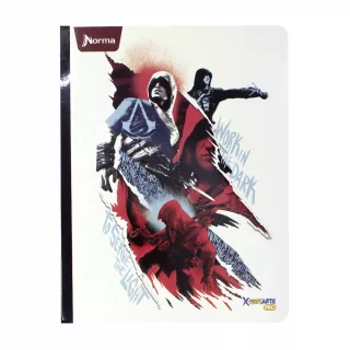 Cuaderno Cosido 100 Hojas Cuadriculado Assassins - Personajes Rasgados