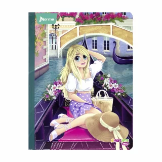 Cuaderno Cosido 100 Hojas Cuadriculado Bonequinhas Antonia - Gondola