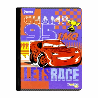 Cuaderno Cosido 100 Hojas Cuadriculado Cars Champ