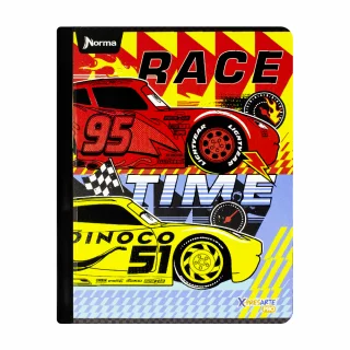 Cuaderno Cosido 100 Hojas Cuadriculado Cars Race