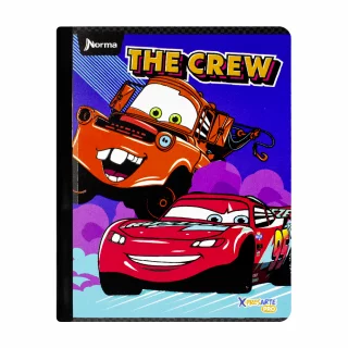 Cuaderno Cosido 100 Hojas Cuadriculado Cars The Crew