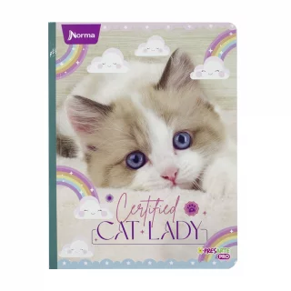 Cuaderno Cosido 100 Hojas Cuadriculado Cats Cat Lady