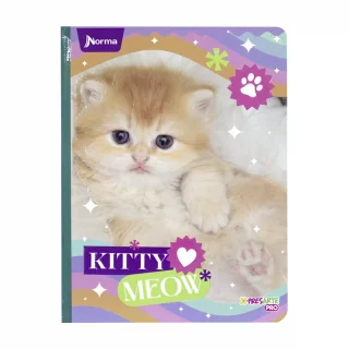 Cuaderno Cosido 100 Hojas Cuadriculado Cats Kitty Meow