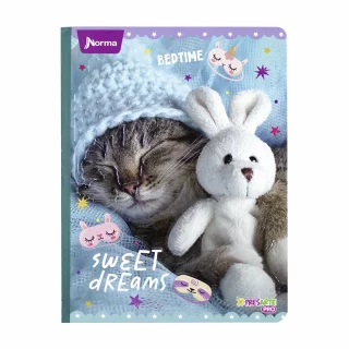 Cuaderno Cosido 100 Hojas Cuadriculado Cats Sweet Dreams