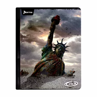 Cuaderno Cosido 100 Hojas Cuadriculado Click Estatua Libertad