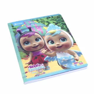 Cuaderno Cosido 100 Hojas Cuadriculado Cry Babies - Gorro Insecto Tropical