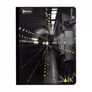 Cuaderno Cosido 100 Hojas Cuadriculado Deep Dark Metro