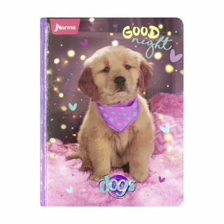 Cuaderno Cosido 100 Hojas Cuadriculado Dogs Good Night