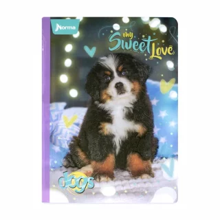 Cuaderno Cosido 100 Hojas Cuadriculado Dogs My Sweet Love