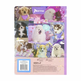 Cuaderno Cosido 100 Hojas Cuadriculado Dogs Tipi Crema