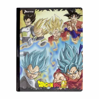 Cuaderno Cosido 100 Hojas Cuadriculado Dragon Ball Goku Blue Y Vegeta
