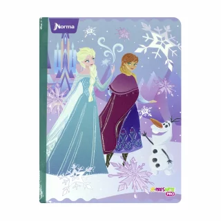 Cuaderno Cosido 100 Hojas Cuadriculado Frozen Anna, Elsa Y Olaf